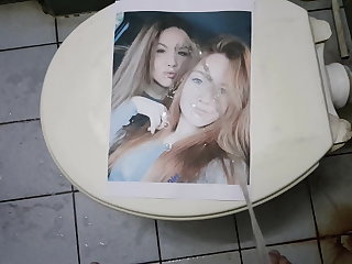 pissing on printed pic #4